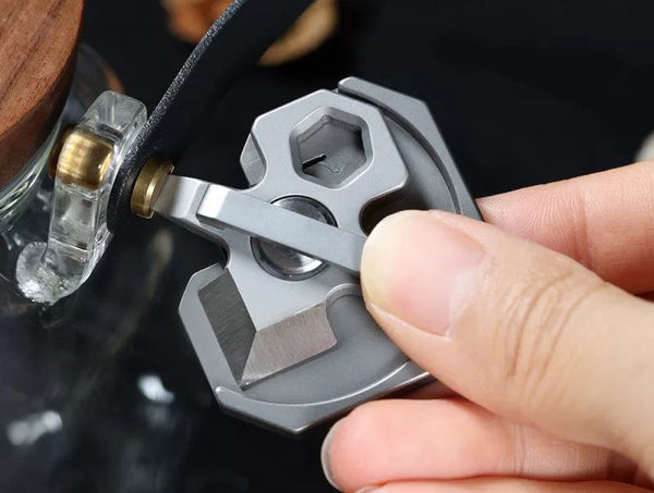 Titanium EDC Multi-Tool - Screwdriver, Wrench, Cool Pendant