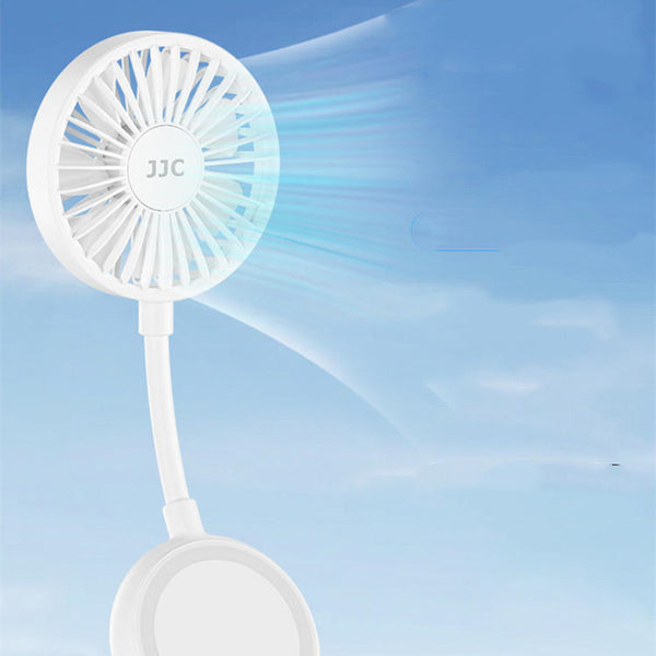 Magnetic Handheld Folding Fan With Built-in Ring Stand