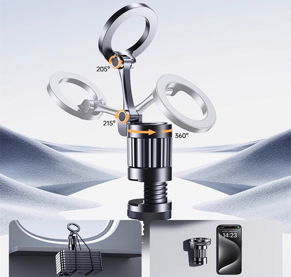 Foldable Telescopic Rotating Magnetic Travel Phone Stand