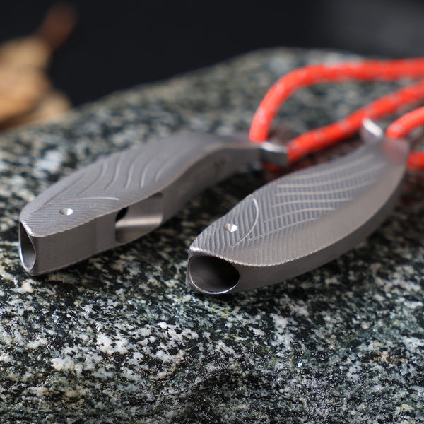 Pure Titanium Fish-Shaped Survival Whistle - Loud, Portable, Cute