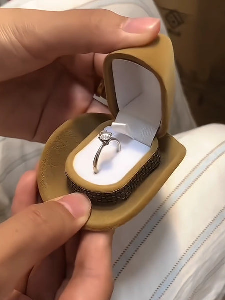 Hoodie Cowboy Hat Ring Box - Fun Jewelry Storage