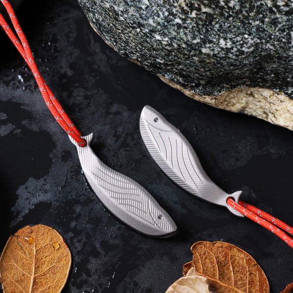 Pure Titanium Fish-Shaped Survival Whistle - Loud, Portable, Cute