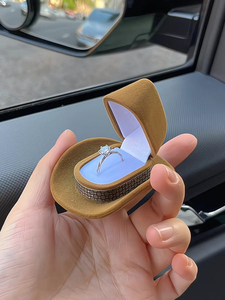 Hoodie Cowboy Hat Ring Box - Fun Jewelry Storage