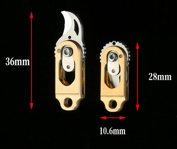 Mini Brass Folding Claw - Pocket-Sized Express Opener