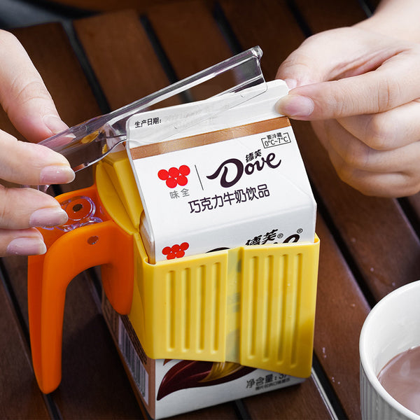 Milk Carton Cup Holder and Sealing Clip