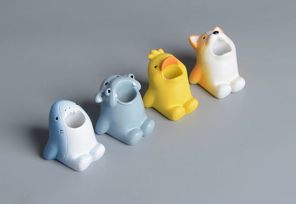 Cute Mini Animal Pen Holder - Adorable Desk Decor