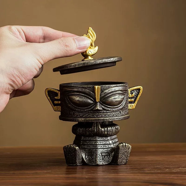 Sanxingdui Creative Incense Burner - Lucky Cloud Mini Hollow Aromatherapy Ornament