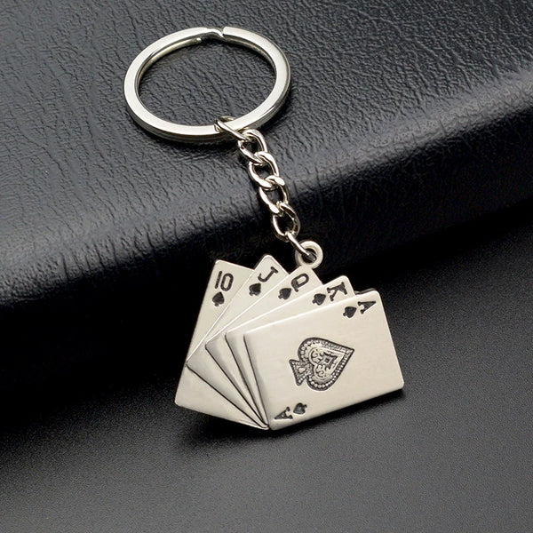 Creative Metal Poker Keychain - Unique Holiday Gift & Promo Keepsake