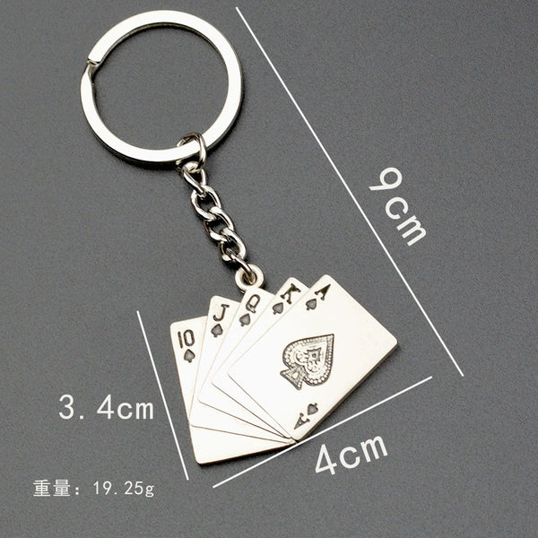 Creative Metal Poker Keychain - Unique Holiday Gift & Promo Keepsake