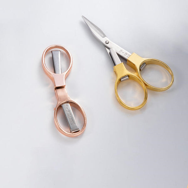 Mini Dual-Ring Folding Portable Scissors