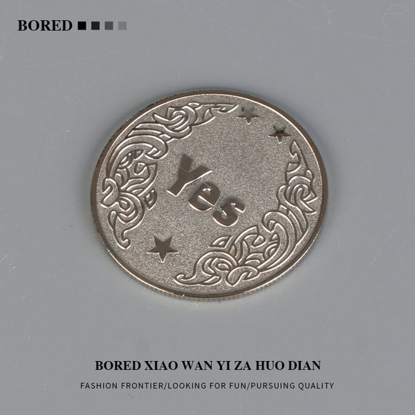 YES/NO Decision Coin - Fun Lucky Charm for Boredom-Busting Choices!
