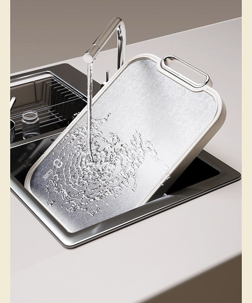 Pure Titanium Double-Sided Cutting Board - Antibacterial, Mold-Proof, Food-Grade Kitchen Essential