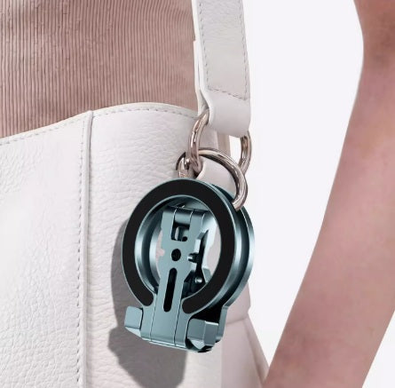 Mini MagSafe Magnetic Phone Holder – Foldable Pocket Tripod, Selfie Stick & Backpack Clip