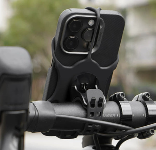 Shockproof Anti-Slip Silicone Bike Phone Mount for MTB & Road Cycling