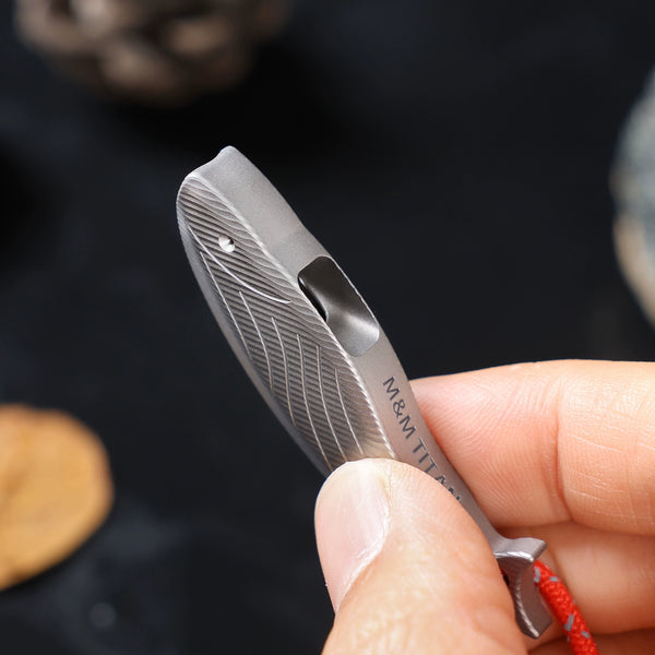Pure Titanium Fish-Shaped Survival Whistle - Loud, Portable, Cute
