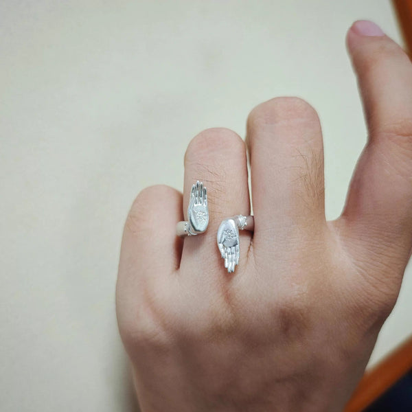 Fearless Wish Buddha Hand Ring - Chic Couple Gift