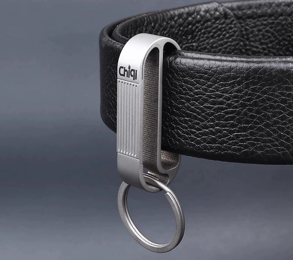 Titanium Alloy Men's Belt Buckle Keychain - Durable, Stylish, Non-Fading Lock