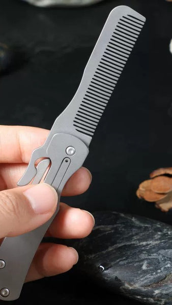 Pure Titanium Folding Comb - Anti-Static Travel Massage Comb