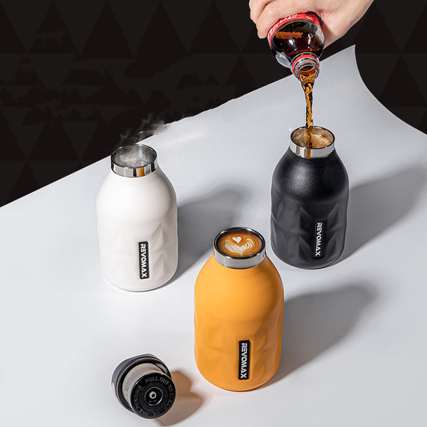 Diamond Faceted Thread-Free Portable Thermos