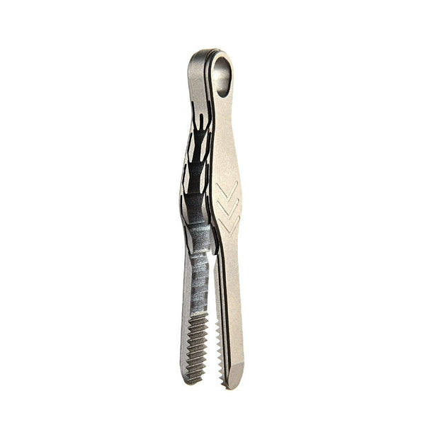 Versatile TC4 Titanium Mini Tweezers: Toothed, Flat & Round, Portable Fun Clip