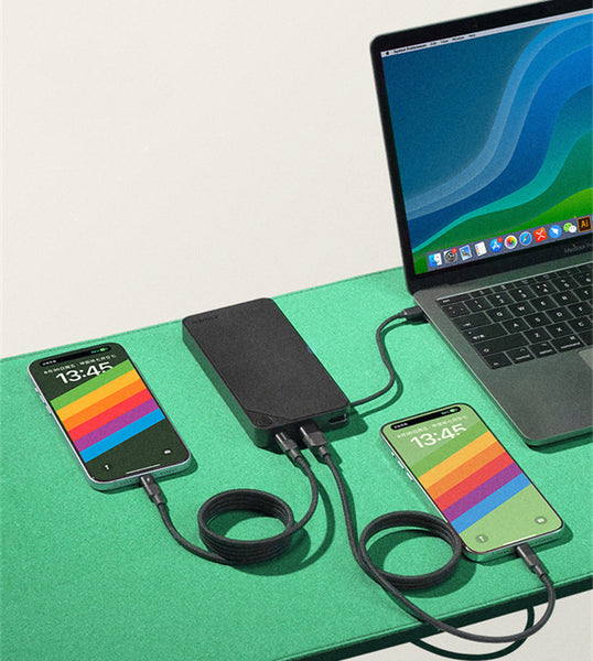 Next-Generation High-Capacity 30W Fast Charging Power Bank with Built-in Cable