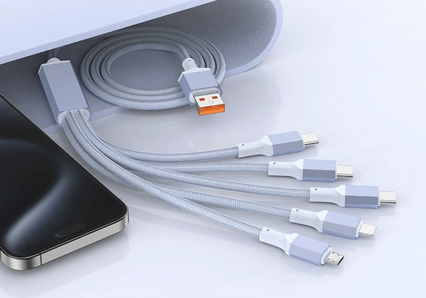 100W Fast-Charge 5-in-1 Data Cable- Power Up