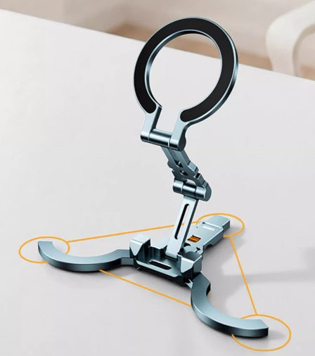 Mini MagSafe Magnetic Phone Holder – Foldable Pocket Tripod, Selfie Stick & Backpack Clip