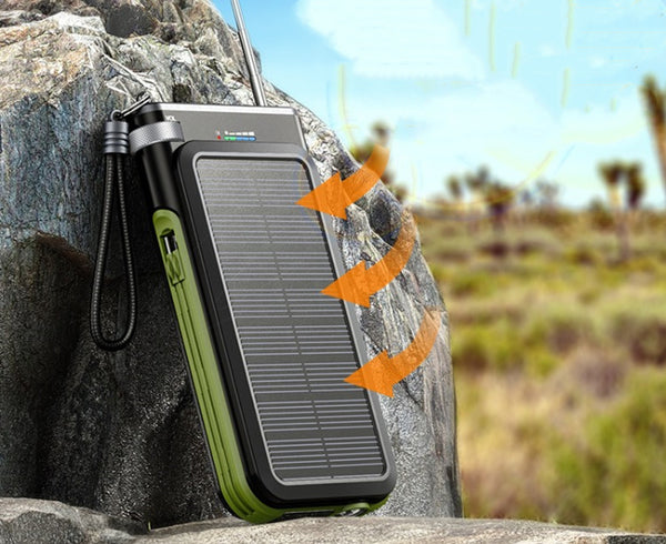 20000mAh Solar Power Bank With Built-in Cable