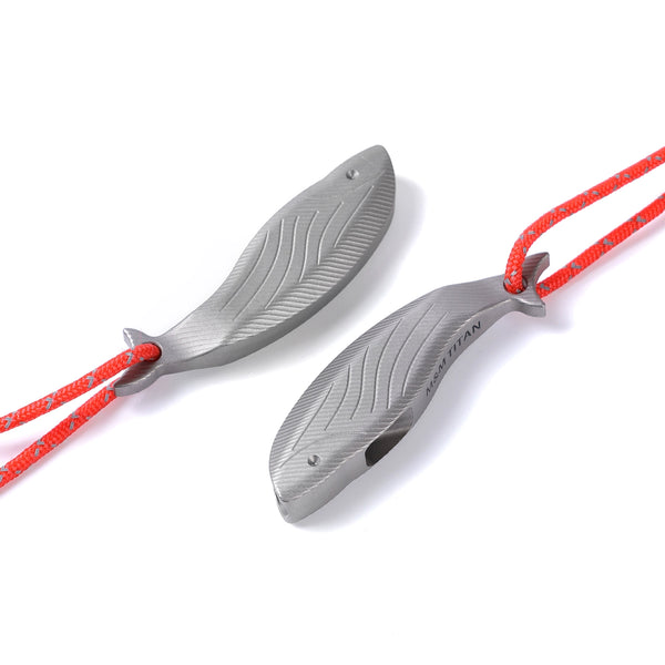 Pure Titanium Fish-Shaped Survival Whistle - Loud, Portable, Cute