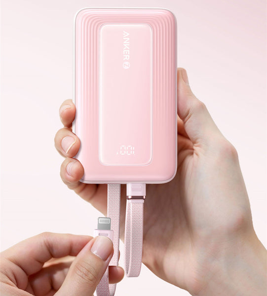 2024 New Fast-Charging Power Bank, 20,000mAh High Capacity with Built-In Cable