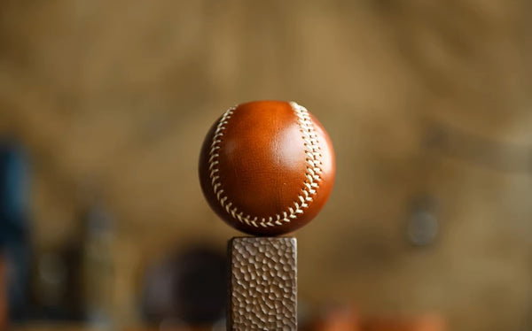 Handcrafted Solid Cowhide Baseball – Vintage Leather Collectible