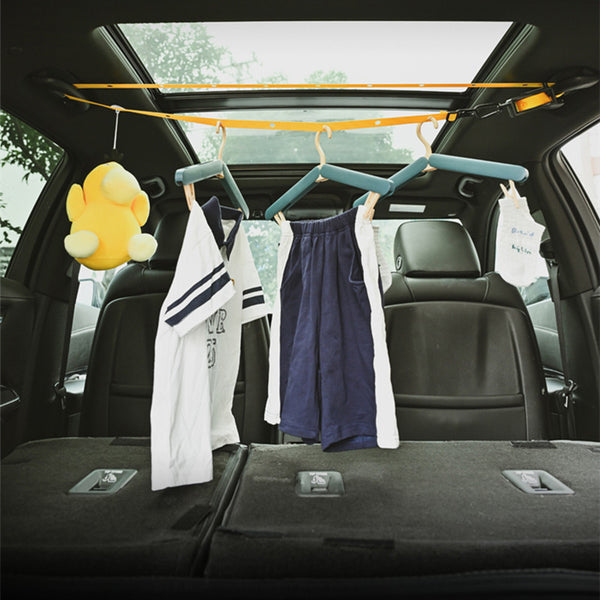 Multifunctional Car-Mounted Clothes Drying Rack for Road Trips and Camping