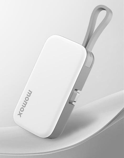 5000mAh Mini Capsule Portable Power Bank With Built-in Fast Charging Cable