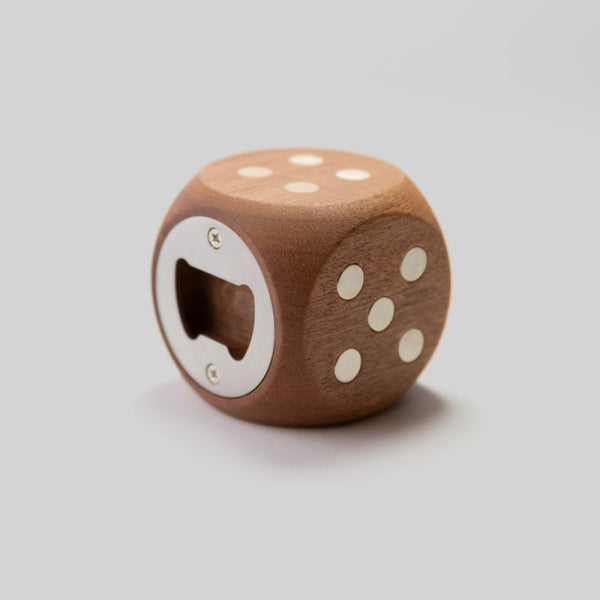 Solid Wood Beer Dice Bottle Opener