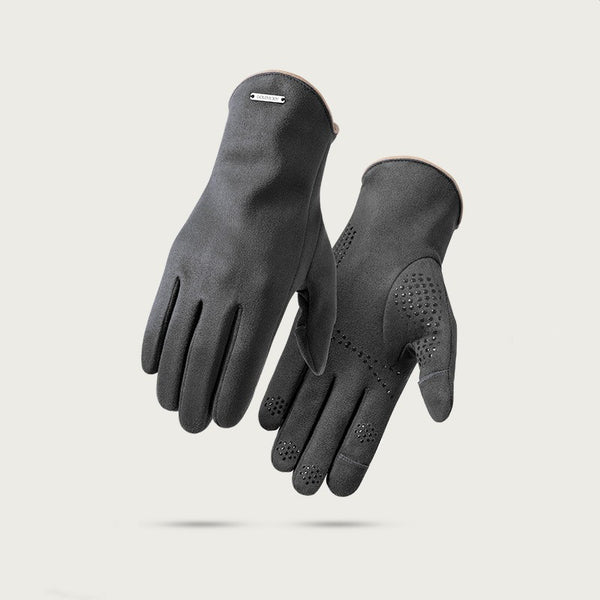 Winter Open-Finger Thickened Velvet Warm Anti-slip Gloves