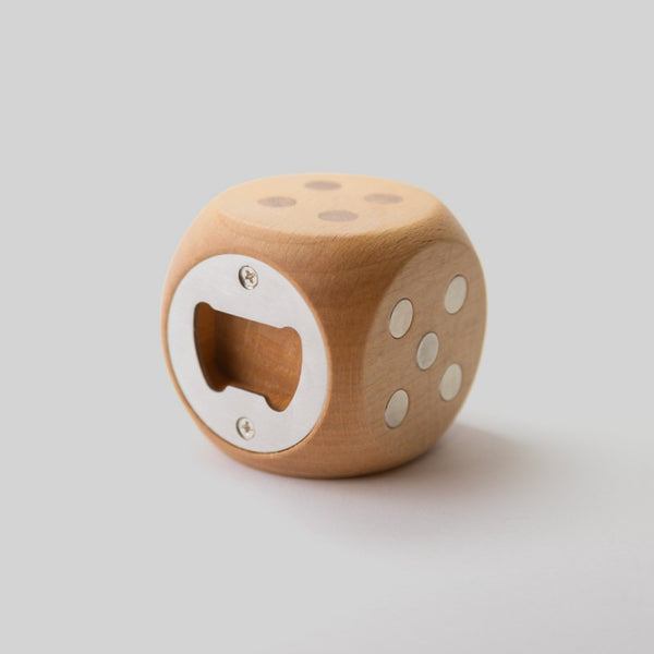 Solid Wood Beer Dice Bottle Opener