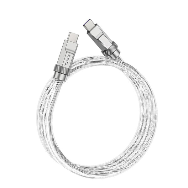 Customizable All-Transparent Zinc Alloy Silicone Data Cable