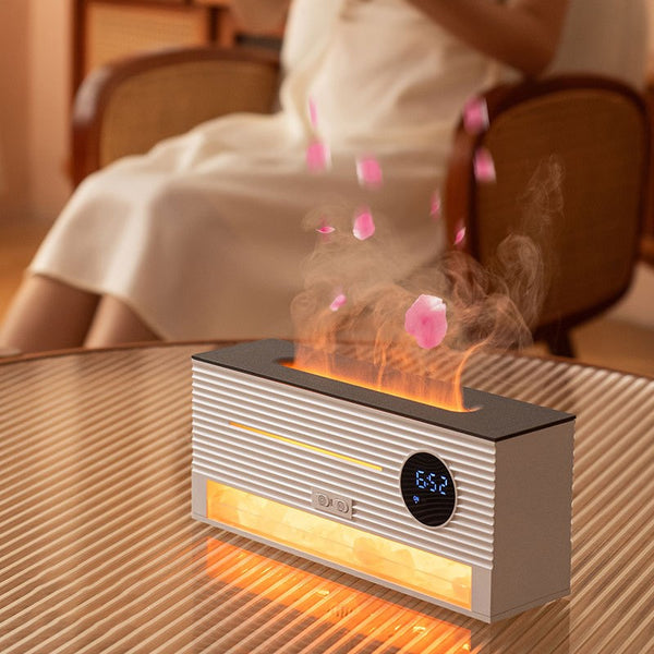 Remote Control Simulated Flame Aromatherapy Humidifier