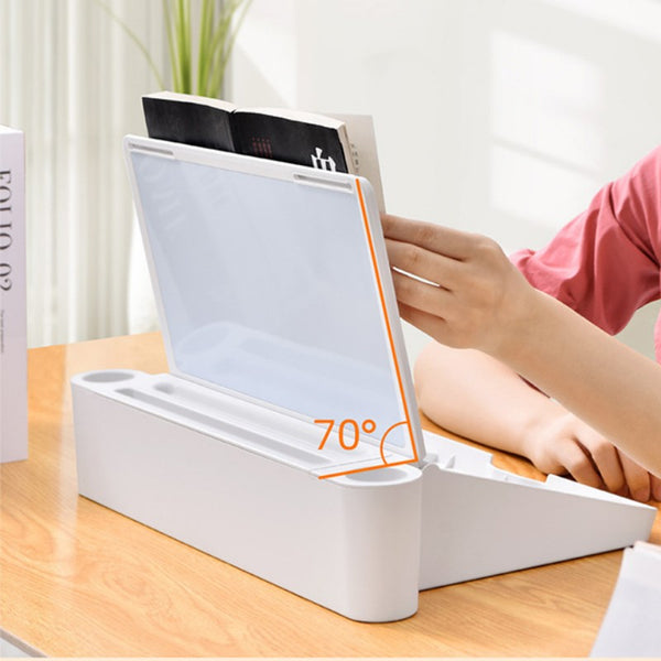 Three-In-One Reading Stand, Whiteboard, And Storage Box Desktop Holder