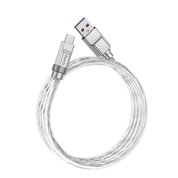 Customizable All-Transparent Zinc Alloy Silicone Data Cable