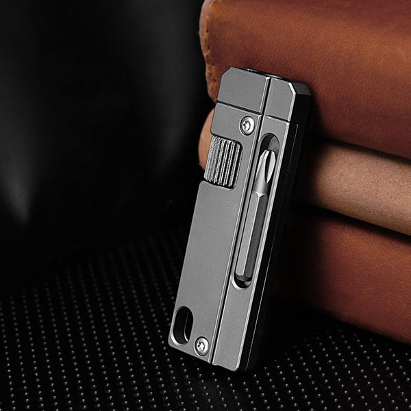 Multifunctional Titanium Alloy Wrench Screwdriver Keychain