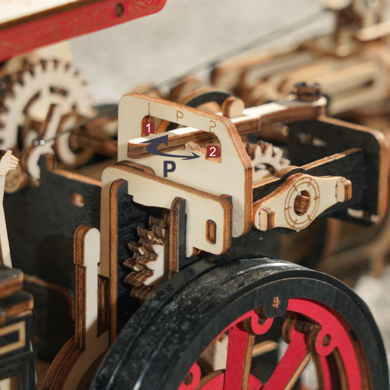 High-Difficulty Assembly Steam Locomotive Model – GizModern