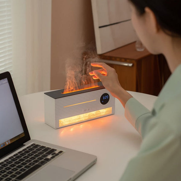 Remote Control Simulated Flame Aromatherapy Humidifier