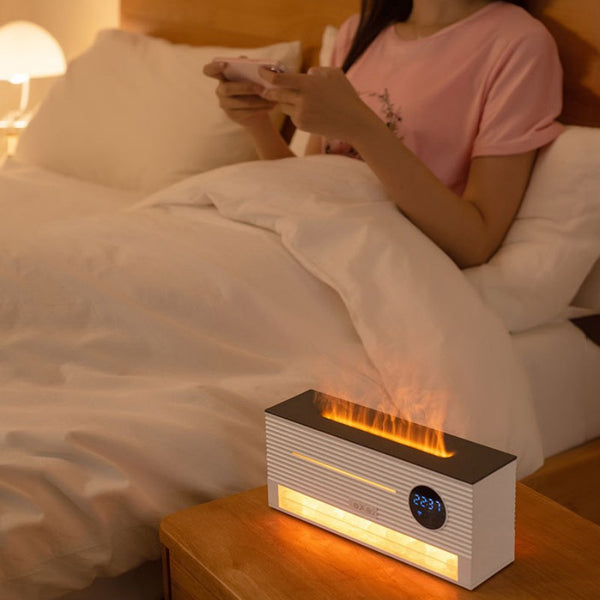 Remote Control Simulated Flame Aromatherapy Humidifier