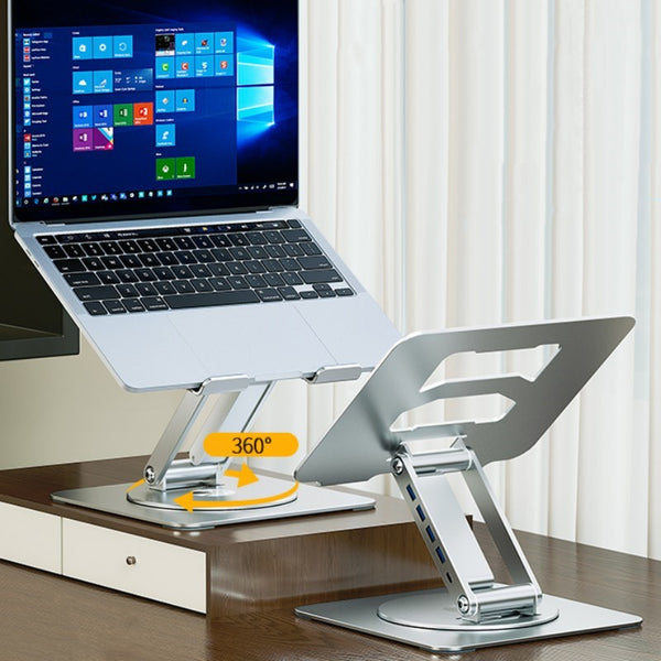 360° Rotating Lift And Expand Docking Station Stand