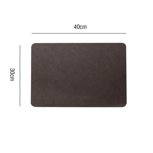 Creative Minimalist Waterproof And Insulated Double-Sided Leather Placemat