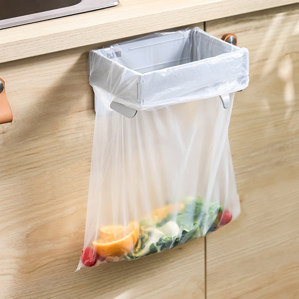 Wall-Mounted Foldable Trash Bag Holder