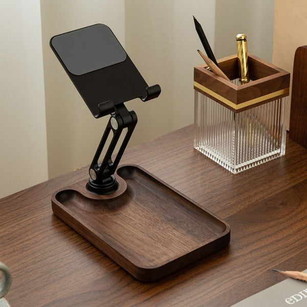 Multi-Functional Lazy Foldable Wooden Phone Stand