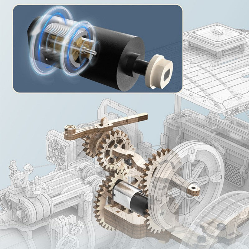High-Difficulty Assembly Steam Locomotive Model – GizModern
