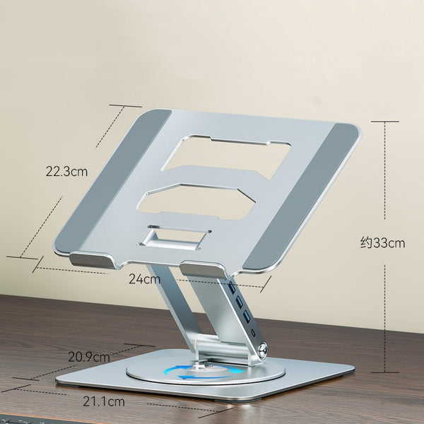 360° Rotating Lift And Expand Docking Station Stand